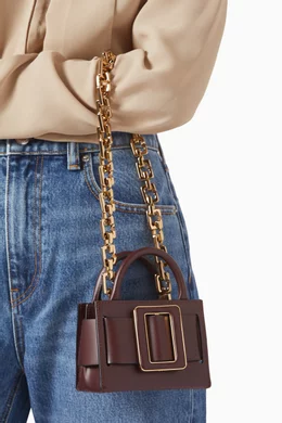 Buy BOYY Burgundy Micro Bobby Surreal Bag in Leather for Women Online Ounass Kuwait