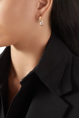 Buy Bottega Veneta Gold Knot Earrings in 18kt Gold-plated