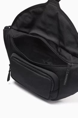 Buy Balenciaga Black Large Unity Beltpack in Water-repellent Nylon
