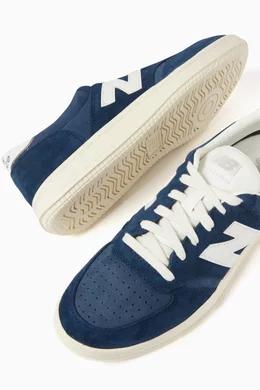 Buy New Balance Blue T500 Sneakers in Suede Nubuck for Men