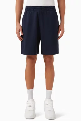 Buy Burberry Blue Equestrian Knight Embroidery Shorts in Cotton jersey for Men Online Ounass Kuwait