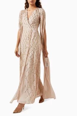 Buy Amelia Rose Pink Sequin-embellished Maxi Dress for Women