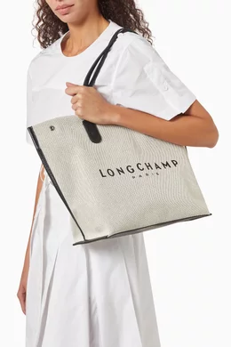 Longchamp Roseau Tote Canvas Longchamp Bag Buy Longchamp White