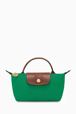クラッチバッグ Longchamp Le Pliage Original Green Clutch Bag Buy Longchamp Green Mini Le Pliage Original Clutch in Canvas