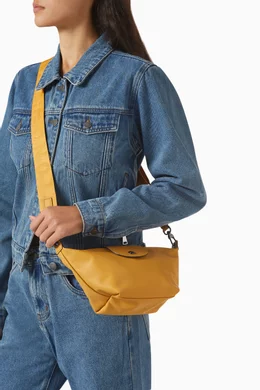 Buy Longchamp Yellow Mini Le Pliage Xtra Crossbody Bag in Leather