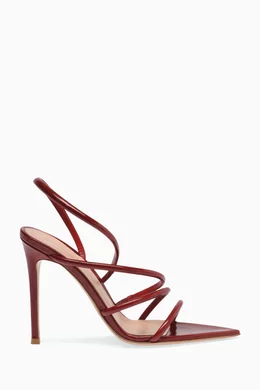 Buy Gianvito Rossi Red Ettie 105 Sandals in Nappa for Women Online