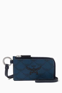 [MCM]★Himmel Loretos Lanyard Zipper Card Case One Size Himmel Lanyard Zip Card Case in Lauretos Green