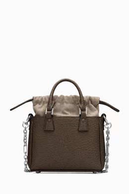 Buy Maison Margiela Brown 5AC Horizontal Tote Bag in Leather