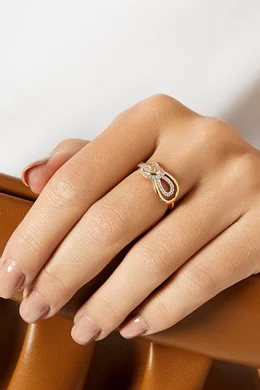 Buy L'azurde Yellow Knot Diamond Statement Ring in 18kt Gold for