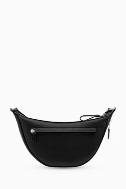 Buy TOM FORD Black Crescent Messenger Bag in Leather for Men