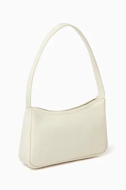 Buy St Agni White 90s Petit Shoulder Bag in Smooth Leather for