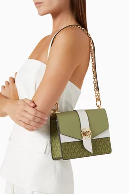 Buy Michael Kors Green Small Greenwich Colour-block Crossbody Bag