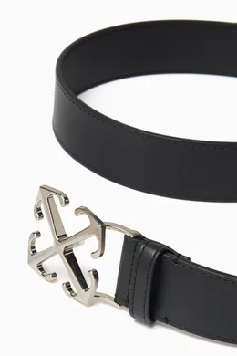Buy Off-White Black Arrows Buckle Belt in Leather for Men Online