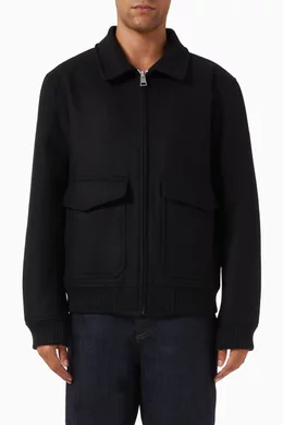 Shearling Veste Aviateur Sandro Sandro AVIATOR JACKET WITH