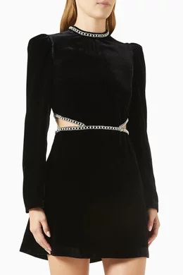 Sandro velvet dress cheap