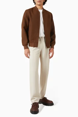 Buy Sandro Brown New Teddy Bomber Jacket in Wool-blend for Men