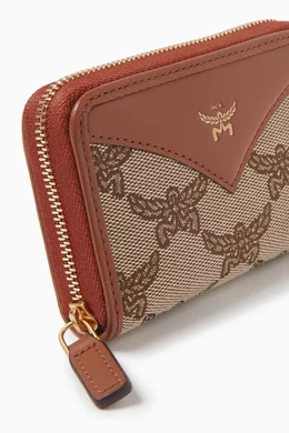 Buy MCM Neutral Himmel Zip-around Wallet in Lauretos