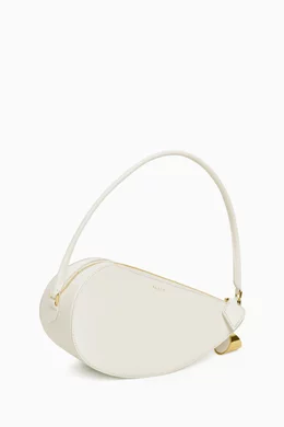 Buy Alaïa White Le Demi-Coeur Shoulder Bag in Leather for