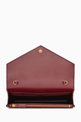 【関税&送料込】Saint Laurent Cassandre Wallet On Chain SAINT LAURENT Cassandre Chain matelassé textured-leather