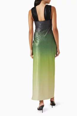 green emerald velvet dress Tina Maxi Dress main image 0