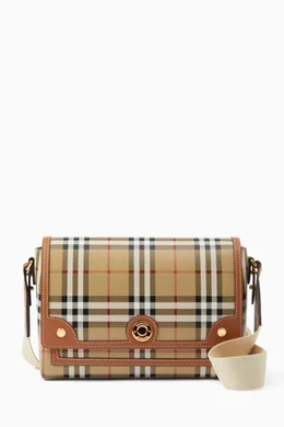 Buy Burberry Neutral Note Check Crossbody Bag for Women Online Ounass Kuwait