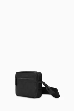 Buy Gucci Black GG Crossbody Bag in Rubber-effect Leather