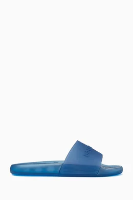Buy Balenciaga Blue Transparent Pool Slide Sandals in Rubber for Men Online Ounass Kuwait