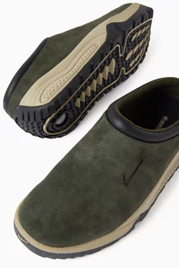 Buy Nike Green ACG Rufus Mule Sneakers in Suede for Men Online Ounass Kuwait