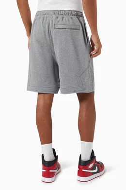 Buy Jordan Grey Flight Diamond Shorts in Fleece for Men Online
