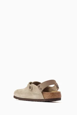 Buy Birkenstock Neutral Tokio II Slingback Clog Sandals in Suede for Women Online Ounass Kuwait