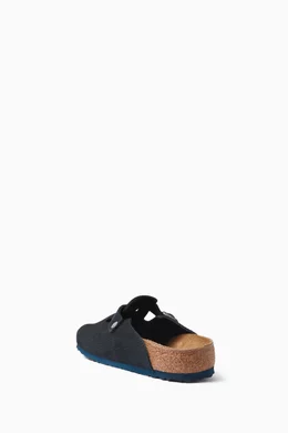 Buy Birkenstock Blue Boston Soft Footbed Sandals in Corduroy for