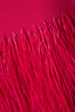 Buy Aje Pink Rushes Raffia Knit Midi Dress in Viscose Blend for Women  Online