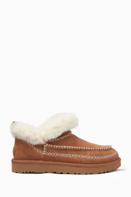 Buy UGG Brown Ultra Classic Mini Alpine Boots in Suede for Women Online Ounass Kuwait