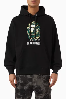Buy A Bathing Ape Black Camo Marbling print Hoodie in Cotton for Men Online Ounass Kuwait