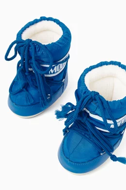 Buy Moon Boot Blue Icon Mini Boots in Nylon for Girls Online