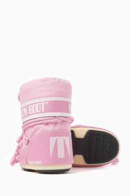 Buy Moon Boot Pink Icon Mini Boots in Nylon for Girls Online