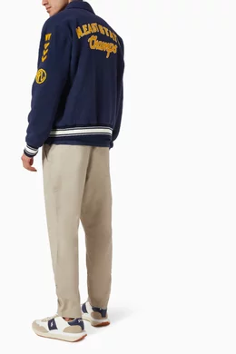 Ralph lauren patchwork baseball jacket top