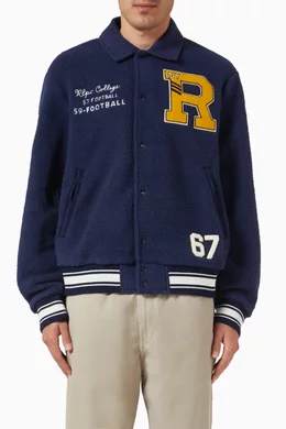 Polo ralph lauren patchwork baseball jacket hot sale