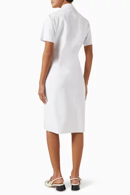 Buy Miu Miu White Logo Shirt Dress in Cotton-poplin for