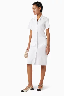 ワンピース MIUMIU WHITE POPLIN SHIRT DRESS Miu Miu White Poplin Shirt Dress | italist
