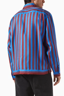 Buy Wales Bonner Multicolour Breeze Striped Zip Shirt for Men