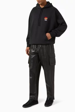 Buy Kith Black x Marvel Team Up Vintage Nelson Hoodie in Fleece