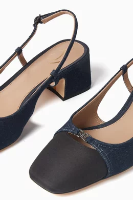 Buy Sam Edelman Blue Tarra2 50 Slingback Pumps in Denim for Women