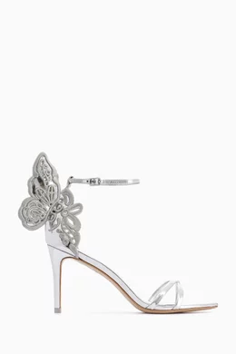 Buy Sophia Webster Silver Chiara 85 Butterfly Sandals in Metallic