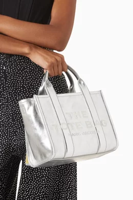 Buy Marc Jacobs Silver The Small Tote Bag in Metallic