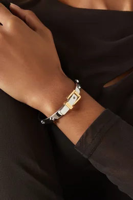 Buy Michael Kors Multicolour Colby Buckle Bangle in Silver plated Brass for Women Online Ounass Kuwait