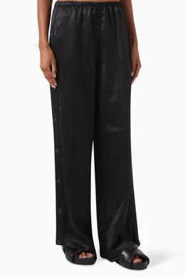 Buy Kith Black Florin Pointelle Tearaway Pants in Satin for