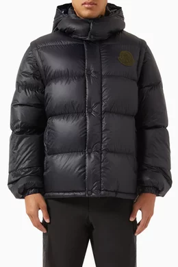 Buy Moncler Black in Cyclone Down Jacket for Men Online