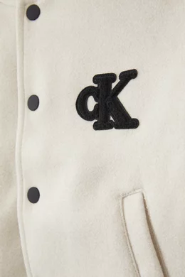 Calvin klein varsity bomber jacket store