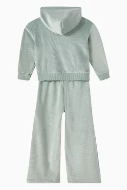 Buy Calvin Klein Green Two-piece Tracksuit in Velvet Fleece for